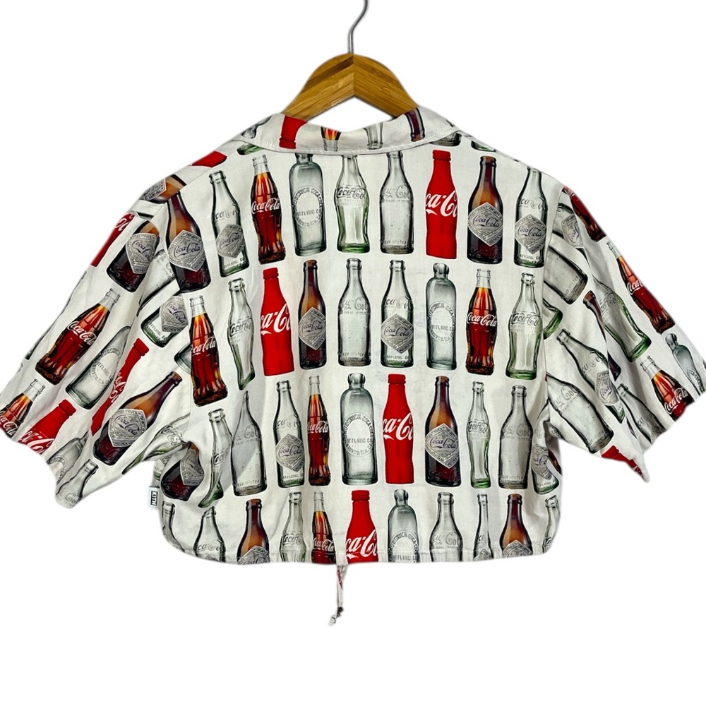 Kith X Coca Cola Hawaiian Cropped Shirt Womens Size Small - Picture 4 of 6